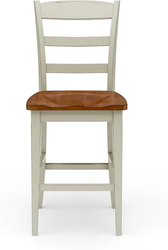 Miniatura 8 de Homestyles Monarch Taburete de bar de madera blanca antigua