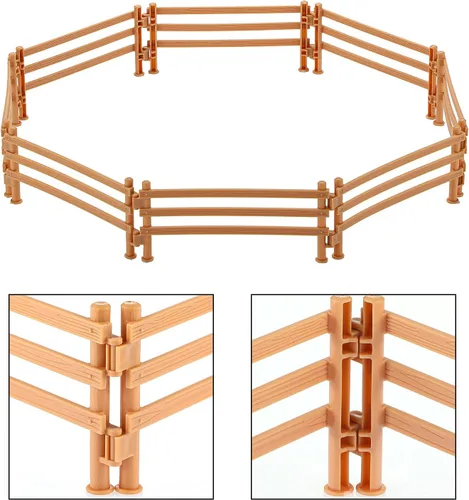 Miniatura 3 de Sumind 40 piezas de accesorios de esgrima de corral de caballo, juego de plástico para valla de granja, juguete de valla de granja para granero