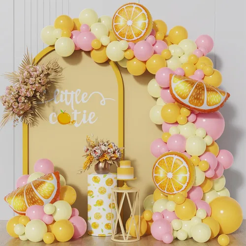 Miniatura 8 de Margs And Matrimony - Decoraciones para despedida de soltera, 148 unidades, color rosa, verde, amarillo, margarita, kit de guirnalda de arco