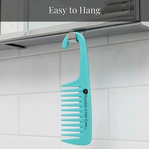 Miniatura 5 de Peine desenredante para cabello, cepillo de cabello para cabello húmedo y seco, peine de dientes anchos 2 en 1 para damas, hombres y niños