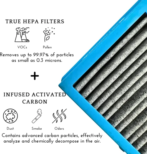 Miniatura 6 de Nispira Filtro de repuesto AER1 para purificador de aire Holmes HAPF30AT HAP242-NUC, True HEPA con infusión de carbono, removedor de compuestos
