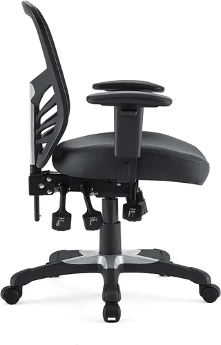 Miniatura 6 de Modway silla de oficina articulada, color verde, Vinilo, Vinilo negro