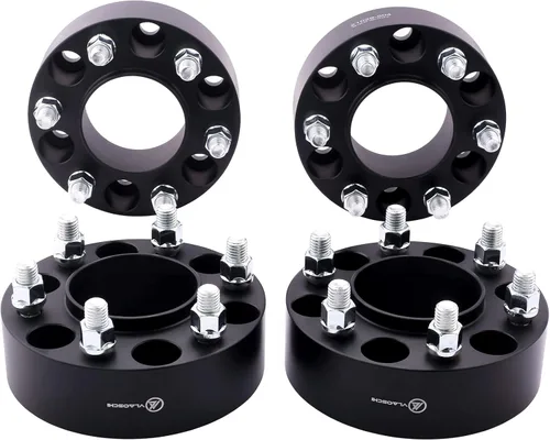 Miniatura 9 de Espaciadores de rueda centrales negros de 1 pulgada 14x1.5 de 1 pulgada compatibles con Chevy GMC-Cadillac 6 Lug para Colorado 2015-2023, Traverse