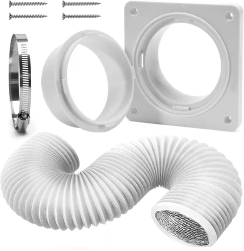 Miniatura 8 de Kit de Conector de Manguera de Ventilación para Secadora VIWINVELA - Placa de Pared para Ventilación de Secadora - Conector de Conducto de Secadora