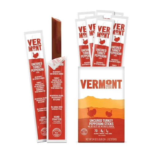 Miniatura 9 de Vermont Smoke & Cure - Snack de proteína de pavo picante y caliente - Snack de carne portátil para adultos y niños - Palitos de pavo con chile