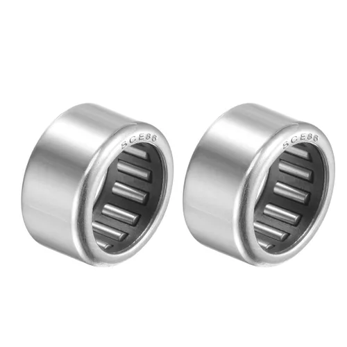 Miniatura 11 de uxcell Rodamientos de agujas SCE65 Diámetro de 3/8 pulgadas Diámetro 9/16 pulgadas OD 5/16 pulgadas de ancho de acero cromado extremo abierto 2pcs