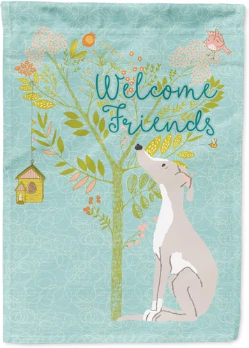 Miniatura 56 de Caroline's Treasures BB7594GF Bandera de jardín de Husky siberiano con texto en inglés "Welcome Friends" - Bandera decorativa para patio exterior