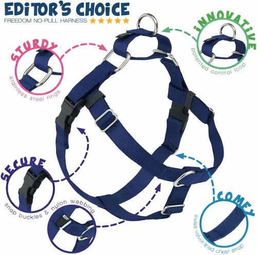 Miniatura 3 de 2 Hounds Design Freedom - Arnés para perro sin tirones, conjunto de arnés ajustable y correa, caminar fácil y control cómodo, se adapta a perros