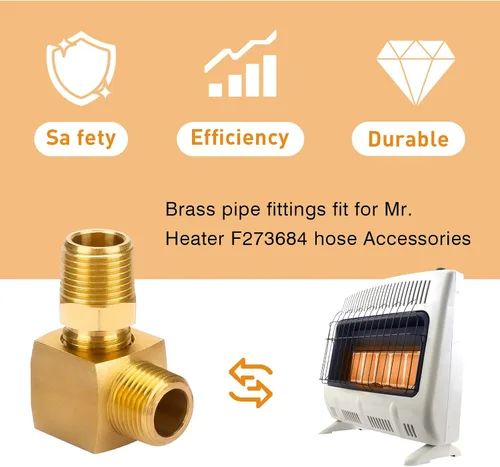 Miniatura 4 de Tubo de latón de 90 grados Barstock Street Elbow 3/8 "NPT Macho Tubo x 3/8" NPT Hembra Pi'pe Half-Union 3/8" Flare x 3/8" Macho Pip'e compatible