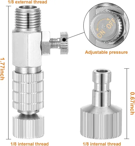 Miniatura 3 de Juego de adaptador de aerógrafo de 13 piezas, incluye kit de adaptador de aerógrafo de liberación rápida, juego de conectores de desconexión
