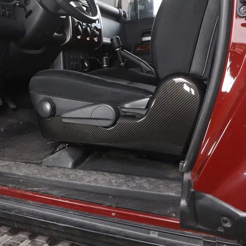 Miniatura 3 de Cubierta de panel de decoración lateral de asiento de automóvil para Toyota FJ Cruiser 2007-2022, accesorios de panel de ajuste de asiento de fibra