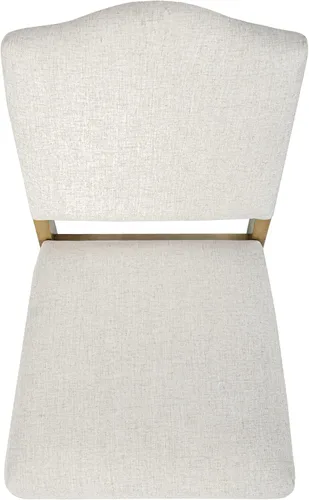 Miniatura 28 de Homepop Silla de comedor con detalles festoneados, sillas de comedor Parsons tapizadas, muebles decorativos para el hogar, tejido gris claro