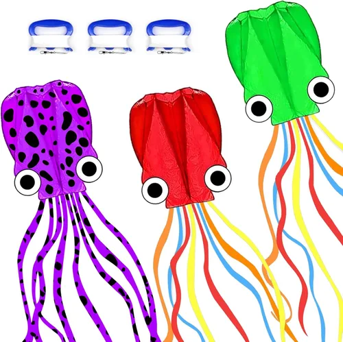 Miniatura 15 de Mint's Colorful Life Octopus Kite for Kids and Adults, Large 3D Software Octopus Kites with Long Tails, Huge Easy Flyer Kites for Beach Trip Family