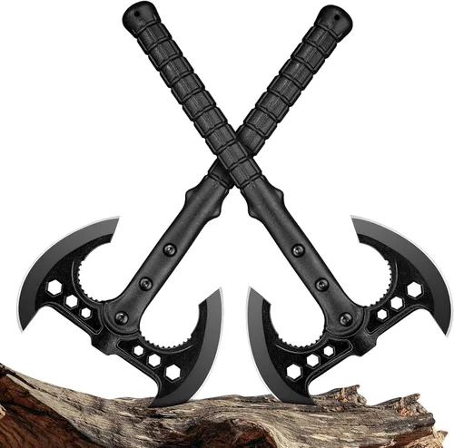 Miniatura 7 de Freelander Hacha de lanzamiento profesional de 8.3 pulgadas con mango de madera, hacha de lanzamiento vikingo de espiga completa para adultos