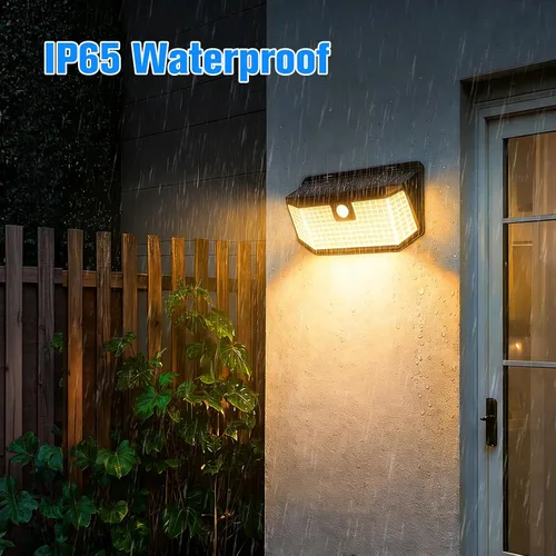 Miniatura 6 de Aootek Luces solares para exteriores, 182 LED, 2500 lúmenes, luz solar con sensor de movimiento, IP65, impermeable, gran angular, para patio