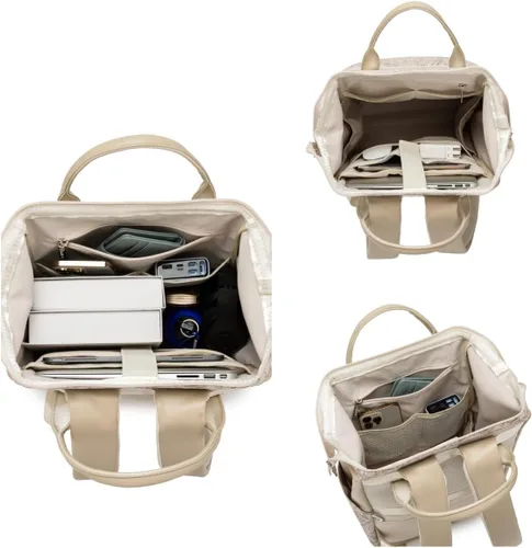 Miniatura 2 de Kinmac Mochila para portátil de estilo abierto para laptop de hasta 15.6 pulgadas, para hombres y mujeres, mochila de viaje al aire libre
