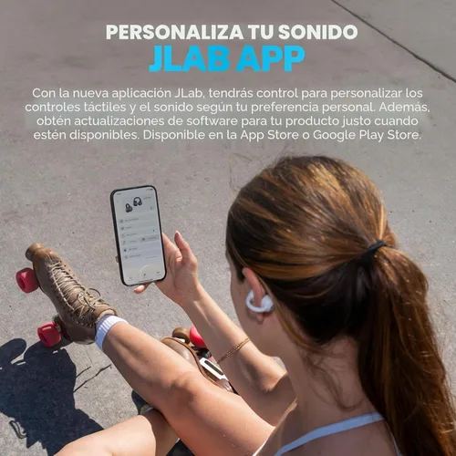 Miniatura 6 de JLab, Flex, auriculares de oreja abierta, auriculares Bluetooth inalámbricos con clip, auriculares de oreja abierta, blanco nube