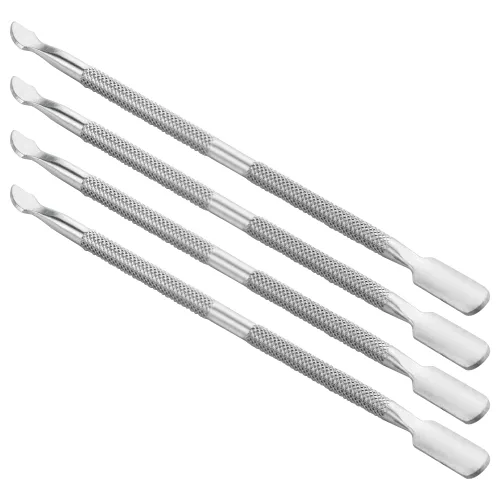 Miniatura 2 de 8 piezas de empujador de cutículas de uñas de acero inoxidable, removedor de cutículas de doble extremo, herramienta de pedicura de uñas, pelador