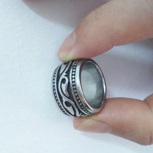 Miniatura 4 de Anillos de acero inoxidable para hombre vintage Biker banda celta ancha tamaño 7-15