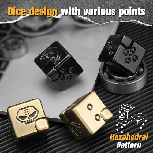 Miniatura 2 de Cubo infinito de dados para la ansiedad, juguete giratorio para niños y adultos, juguete de bloque de ansiedad transformable de metal para enfocar