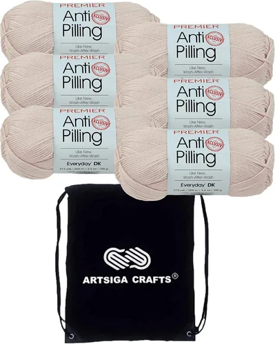 Miniatura 13 de Premier Yarns Anti-Pilling Everyday DK Solids Mist 1107-24 (6 madejas, el mismo lote de tinte) DK Light Worsted #3 Hilo acrílico antibolitas