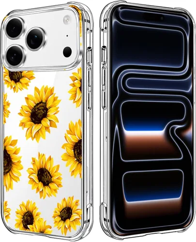 Miniatura 23 de Funda transparente de girasol compatible con iPhone SE 2022 SE 2020 7 8, funda trasera floral para niñas y mujeres, funda protectora transparente