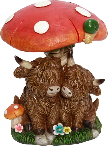 Miniatura 12 de Alpine Corporation QFC366HH - Estatua de jardín de búho para interiores y exteriores, estatua de la familia de búho amoroso, 11 pulgadas de alto