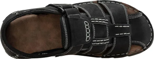 Miniatura 5 de Jousen Men's Sandals Leather Open Toe Beach Sandal Outdoor Summer Sport Sandals