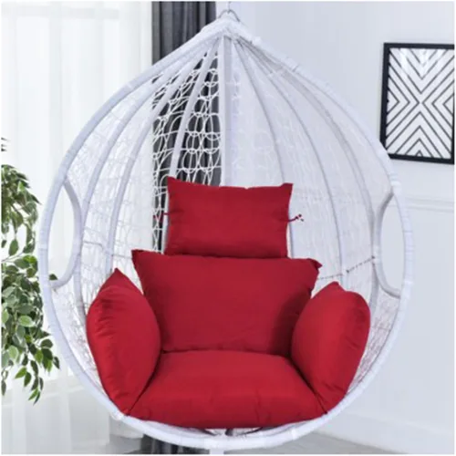 ZTGL Cojines para silla de huevo, cojín para silla de huevo, cojín grueso para interiores y exteriores, para patio, jardín, rojo vino