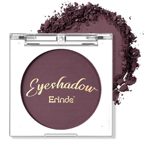 Miniatura 46 de Erinde Sombra de Ojos Negra, Sombra de Ojos Mate en Polvo Compacto, Maquillaje de Párpado de Tono Mate para Mujeres, Alta Pigmentación, Larga 01#