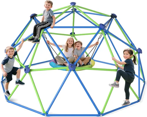 Miniatura 10 de GIKPAL Cúpula de Escalada, Cúpula Geométrica de 6 Pies Mejorada con Agarre para Escalada para Niños, Equipo de Juego para Interiores y Exteriores