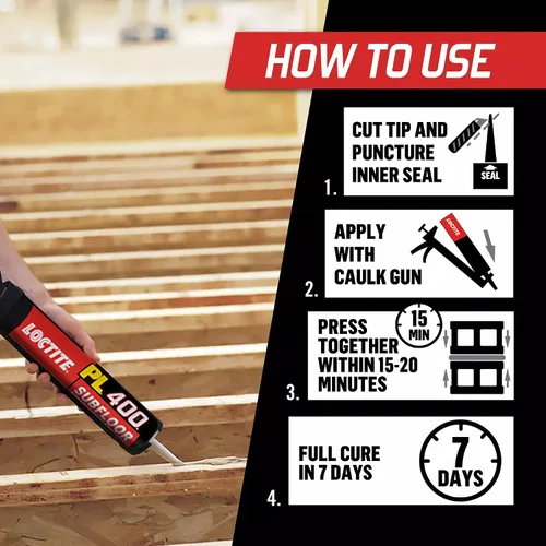 Miniatura 2 de OSI - Henkel Corporation Loctite PL 400 Adhesivo resistente para subsuelo, 28 onzas líquidas, cartucho