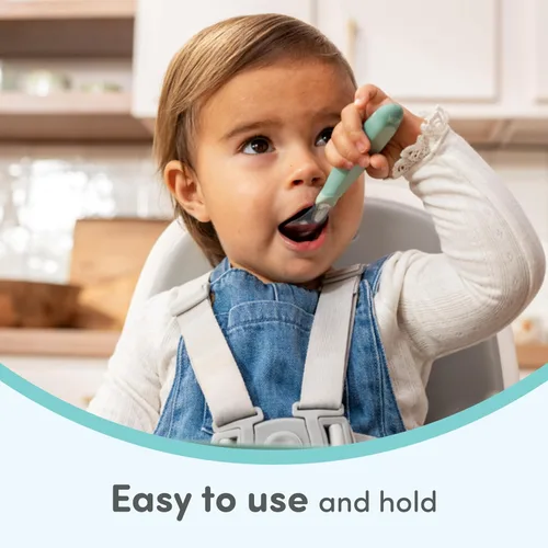 Miniatura 3 de NUK Kiddy - Tenedores de cubiertos de acero inoxidable duradero, sin BPA ni látex, para más de 18 meses, paquete de 3