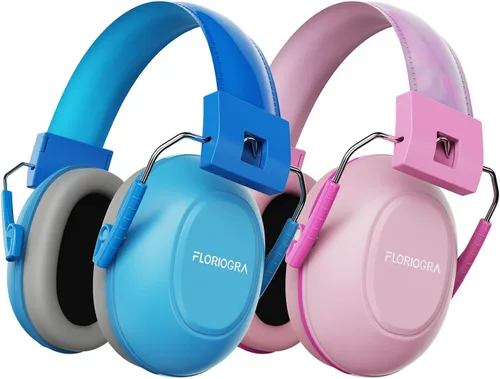 Miniatura 9 de Paquete de 2 auriculares con cancelación de ruido para niños, protección auditiva de 28 dB SNR orejeras con reducción de ruido para niños/niños