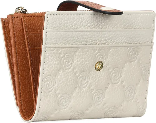 Miniatura 7 de FALAN MULE - Carteras pequeñas para mujer con bloqueo RFID, piel auténtica, cartera plegable delgada con cremallera y monedero para monedas