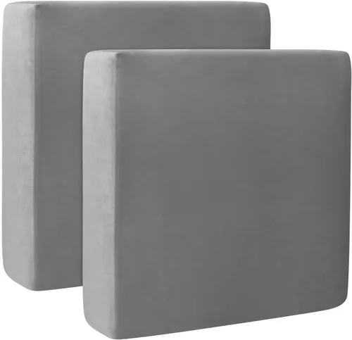 Miniatura 50 de Fundas de cojín de terciopelo para sofá, funda elástica para cojín de sofá suave, protector de muebles extraíble y lavable para sala de estar, Negro