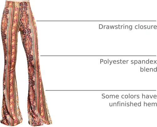 Miniatura 78 de ShopMyTrend - Pantalones de yoga largos con piernas anchas y acampanadas estilo palazzo, con cintura alta, para mujer