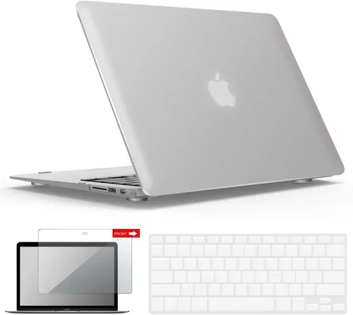 Miniatura 10 de iBenzer Carcasa rígida de plástico con superficie suave 3 en 1 y cubierta para teclado y protector de visualización para MacBook Air, Negro