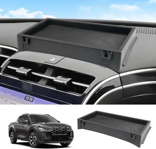 LUWU Organizador de consola central para tablero de instrumentos Hyundai Santa Cruz 2022-2024, caja de almacenamiento para reposabrazos de Santa
