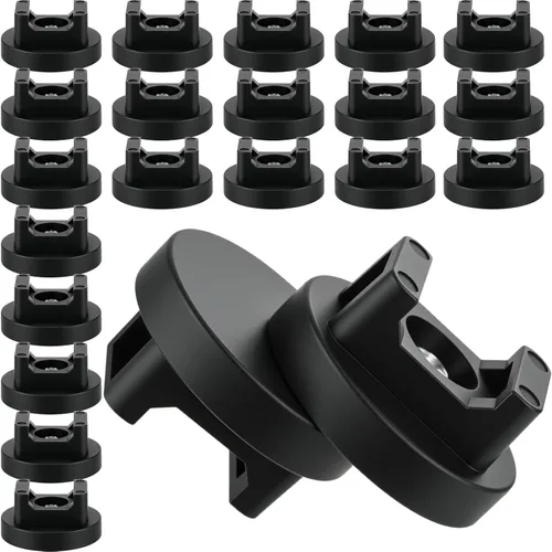 Miniatura 12 de Yookeer 15 piezas de base magnética de montaje de brida con cremallera, clips magnéticos negros para cables, base de gestión de bridas de cables