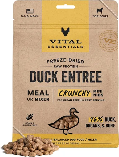 Miniatura 21 de Vital Essentials - Comida para perros liofilizada cruda, trocitos crujientes de pavo mini Comida completa o mezcladora Comida para perros alta