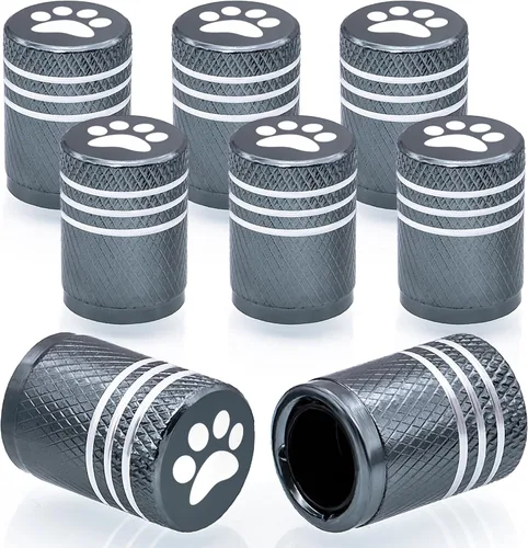 Miniatura 9 de 4 piezas tapones de válvula de neumático en forma de dados, cubiertas universales de válvula de neumático a prueba de polvo con núcleo de cobre