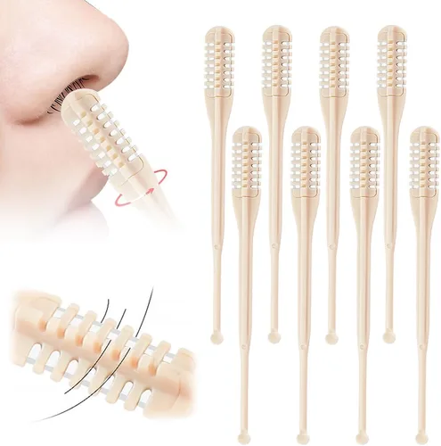 Miniatura 9 de Cortador de pelo nasal 2 en 1, herramienta de eliminación de vello de fosa nasal de doble cabeza, recortador de vello manual portátil para nariz