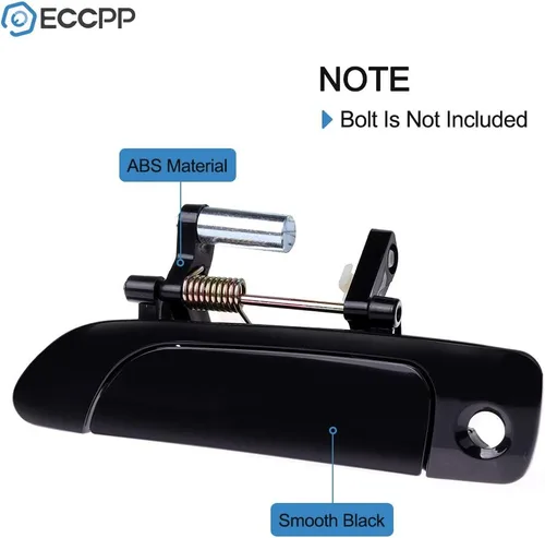 Miniatura 4 de ECCPP Manija de puerta Exterior Exterior Exterior Delantero Lado del Conductor para 2001-2005 para Honda Civic Smooth Negro