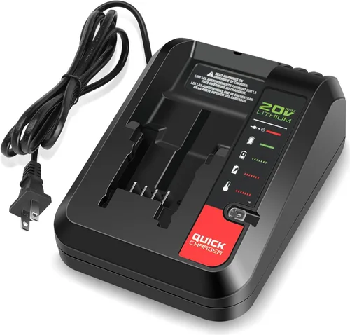 Cargador de batería para batería de litio Porter Cable 20V MAX PCC685LP PCC680L PCC692L PCC699L y batería Black Decker 20V LBXR20 LBX4020