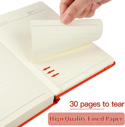 Miniatura 6 de Cuaderno de diario para hombres y mujeres, diarios para escribir A5, 180 hojas, 360 páginas, cuaderno de rayas universitarias de 3.53 oz/yd²