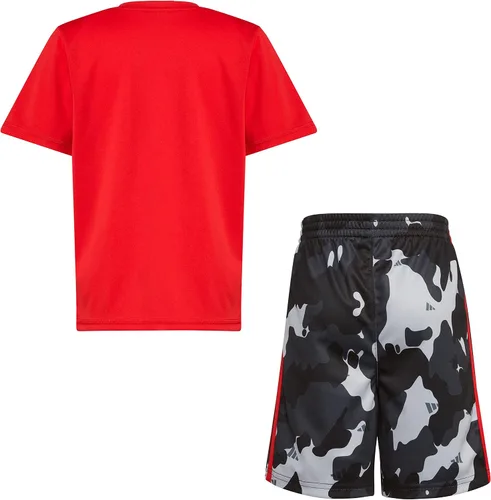 Miniatura 2 de Conjunto de dos piezas de manga corta con estampado "Camo" pantalones cortos a juego