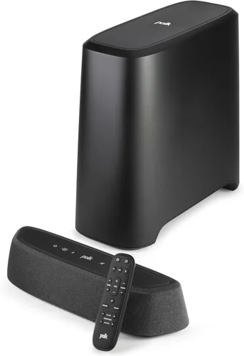Polk Audio MagniFi Mini AX barra de sonido para TV con subwoofer inalámbrico, certificado Dolby Atmos y DTS:X, las tecnologías VoiceAdjust y SDA