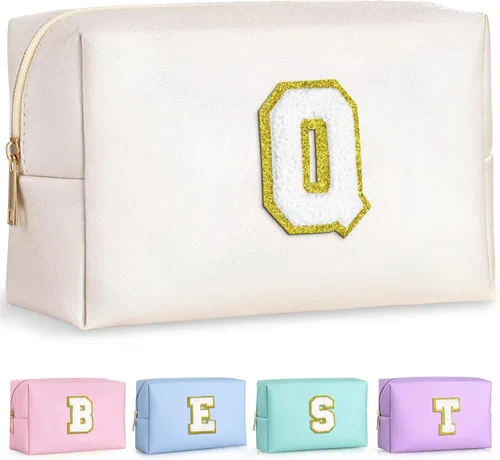 Miniatura 66 de TOPEAST - Bolso de maquillaje para mujer, G Blanco nacarado-rosa