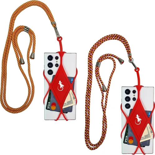 Miniatura 7 de Gecko Travel Tech Cordones de teléfono con cordón para teléfono celular para alrededor del cuello del cuello Lanyard Phone Crossbody Cuello Flame Xl